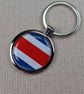 Costa Rica Flag Keyring - Costa Rica Flag Keychain