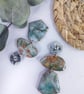 Marbled Polymer Clay Statement Earrings: Handmade Organic Design - Image 4