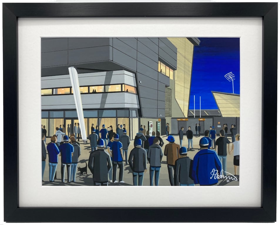 Sale Sharks, AJ Bell Stadium. High Quality Framed Rugby Union Art Print.