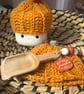 Marshmallow Mugs AUTUMN fall Golden Pumpkin & garland F246 - Image 1
