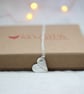 Recycled Silver Heart  Pendant With Leaf Pattern - Image 3