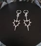Gothic Spiked Heart Stainless Steel Hoop Earrings