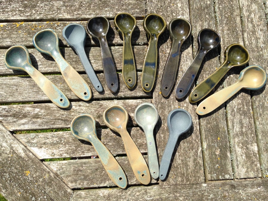 Stoneware Teaspoons-Salt spoons