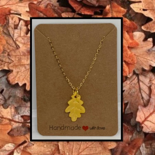 Outlet Fallen oak leaves necklace