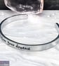 FOLLOW YOUR DREAMS Hand Stamped Cuff Bracelet - Image 2