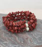 Red Jasper Memory Wire Bracelet - Image 3