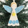 Ceramic Christmas Angel Pottery angel guardian angel Christmas decoration