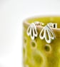 Sterling Silver Medium Floral Stud Earrings - Image 1