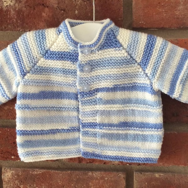 Hand knitted baby cardigan 