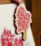 Spring Flowers Hyacinth wooden ornament and Matching Greeting Card Gift Set  - Image 2
