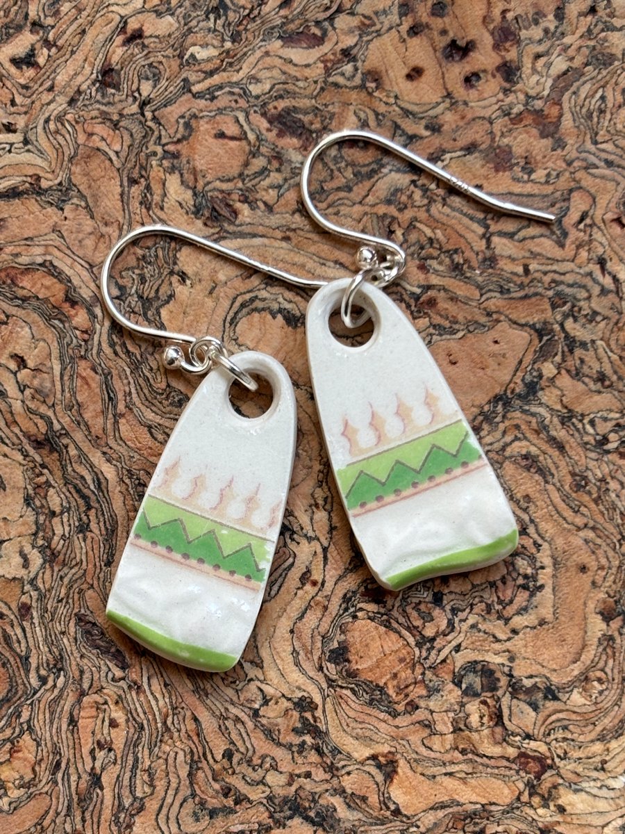 Handmade Drop Earrings, One of a Kind, Unique, Eco Friendly Gifts. 