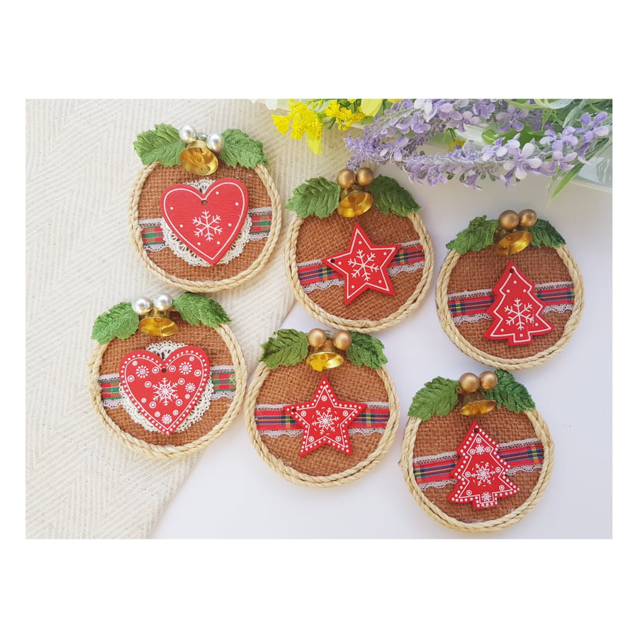 Christmas Fridge Magnets for Christmas Decorations, 9cm, 8mm thick