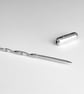 Sterling Silver Hammered Heart Tie & Lapel Stick Pin-Brooch - Image 4
