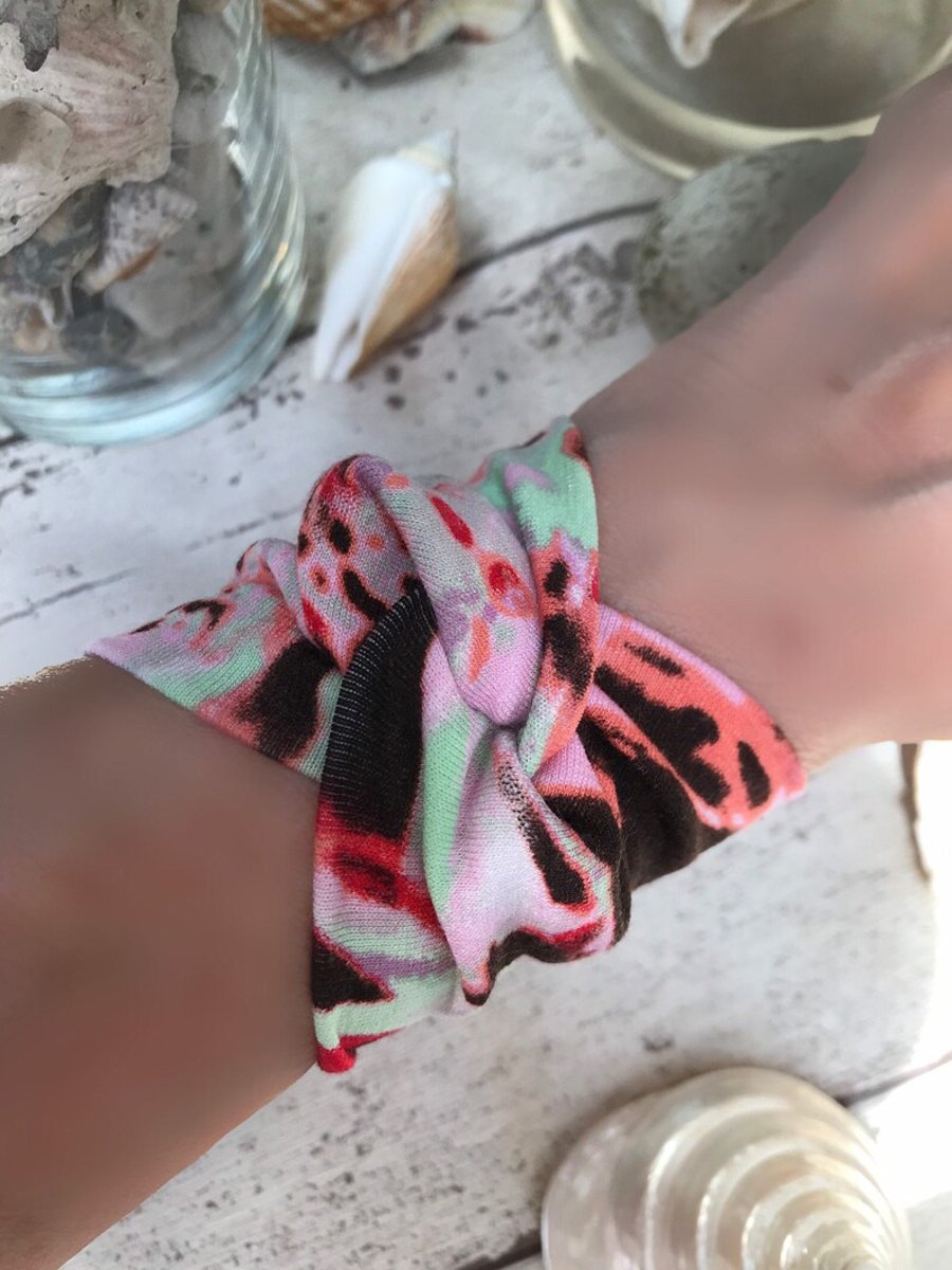 Cuff wide covering bracelet, wristband cuff cover up, gift 