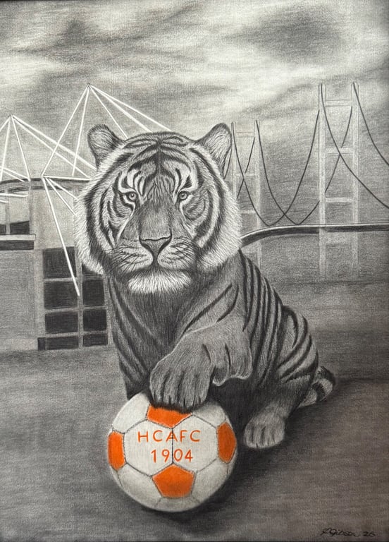 Hull City FC Tiger art print A3