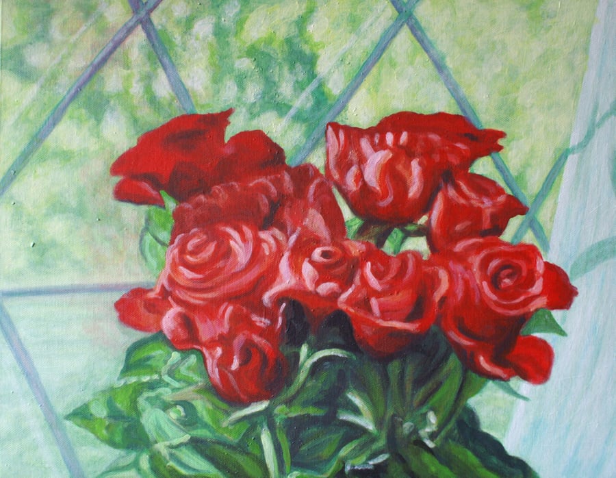 "Ian's Rose Bouquet" original painting