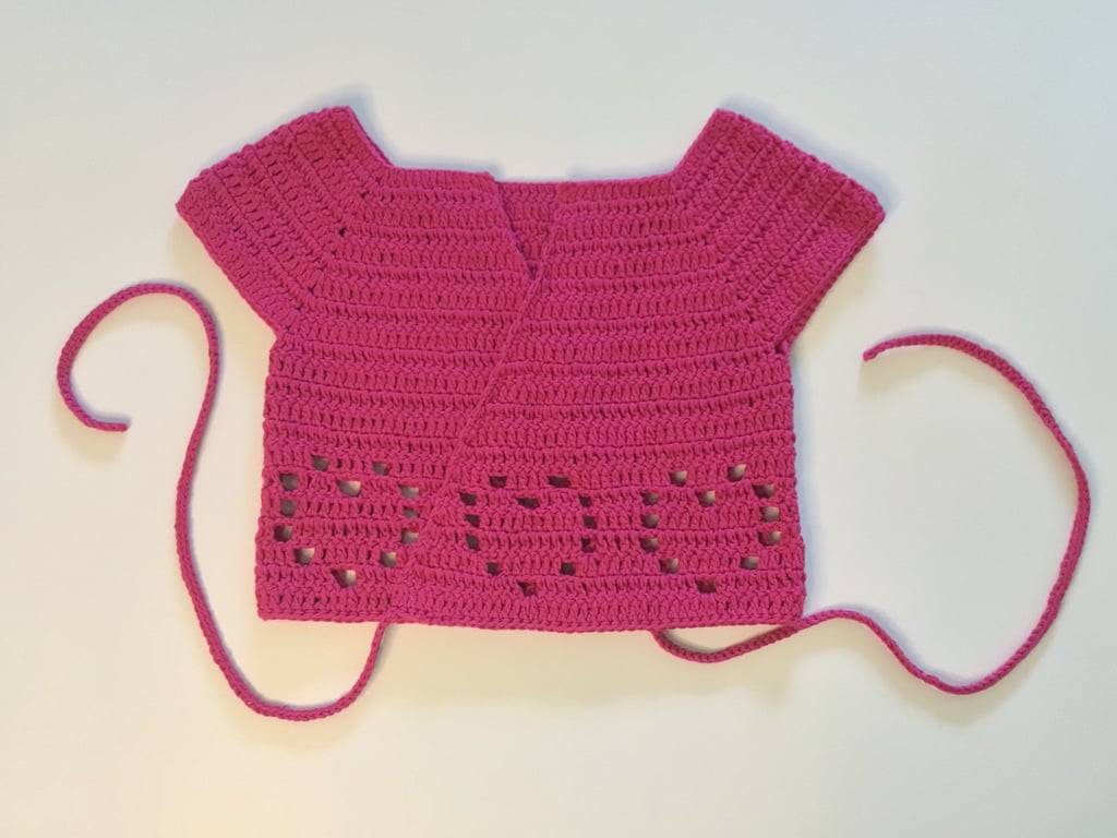 Ballet Style Cardigan Wrap Age 3-4 Years Heart Detail Hot Pink