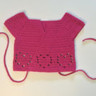 Ballet Style Cardigan Wrap Age 3-4 Years Heart Detail Hot Pink