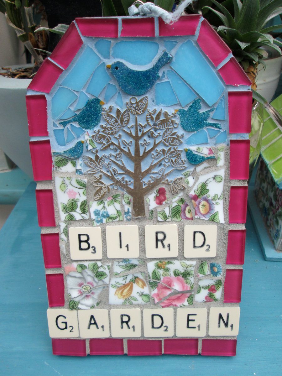 Mosaic Bird Sign