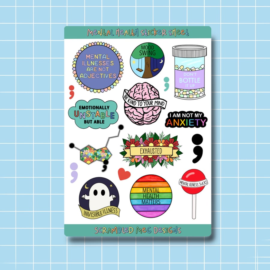 Mental Health Sticker Sheet