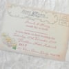 10 x Vintage Style Personalised Invitations Postcard A6 (Ref 66)