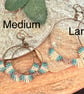 Small bohemian beadwork hoop fringe earrings in blue and bronze - Image 9
