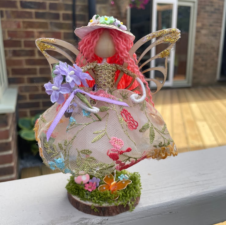 Pretty handmade woodland fairy keepsake art Folksy