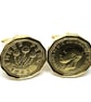 1943 Threepence Coin Cufflinks Mens 81st Birthday Gift Present Anniversary - Image 1