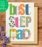 Plantable Wildflower Step Dad Card, Eco Friendly Father's Day Gift for Step Dad