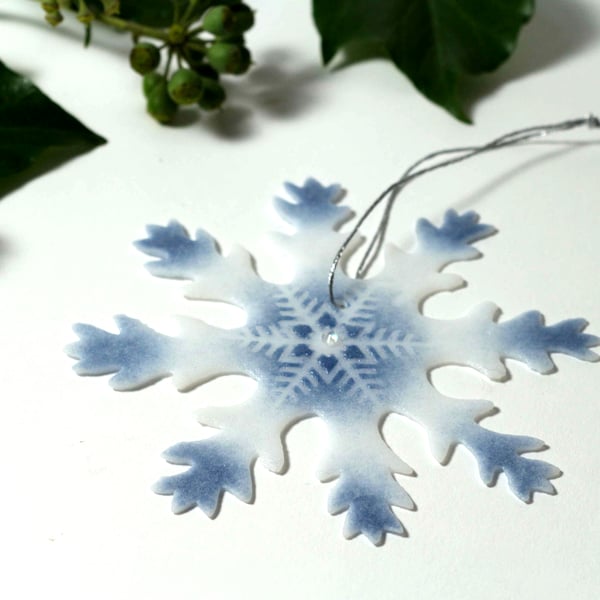 Glass Snowflake Christmas Decoration