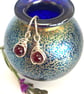 Sterling Silver Pink Agate Earrings - Image 4