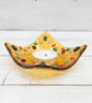 Amber Glass Trinket Dish with Autumn Leaf and Toadstools Detail - Image 8
