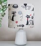 drum round table-lamp ceiling pendant handmade lampshade cats funny humorous fun - Image 2