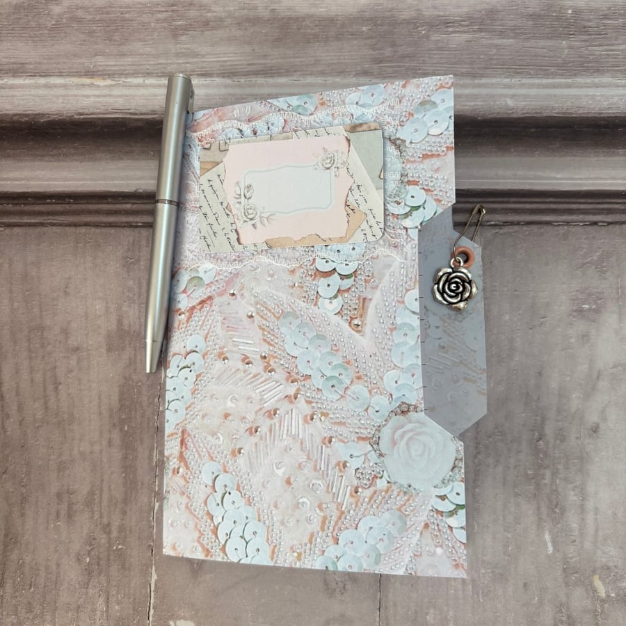 File Folder Notepad Pink Sparkles by Carolee Crafts DTP 0026