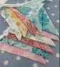 Retro Vintage Fabric Bunting, Banner, 