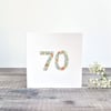 70th Birthday card, age 70 card, card for 70 year old, seventy card