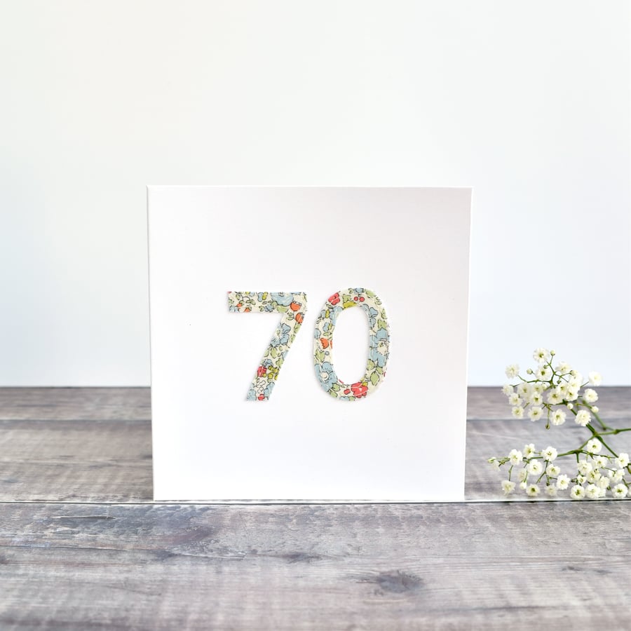 70th Birthday card, age 70 card, card for 70 year old, seventy card
