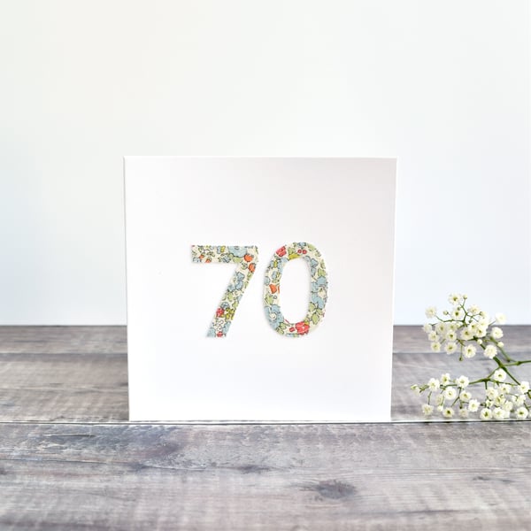 70th Birthday card, age 70 card, card for 70 year old, seventy card