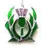 Scottish Thistle Stained Glass Suncatcher - Image 2
