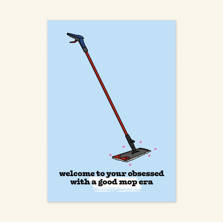 Obsessed With A Good Mop Era Birthday Card With... - Folksy
