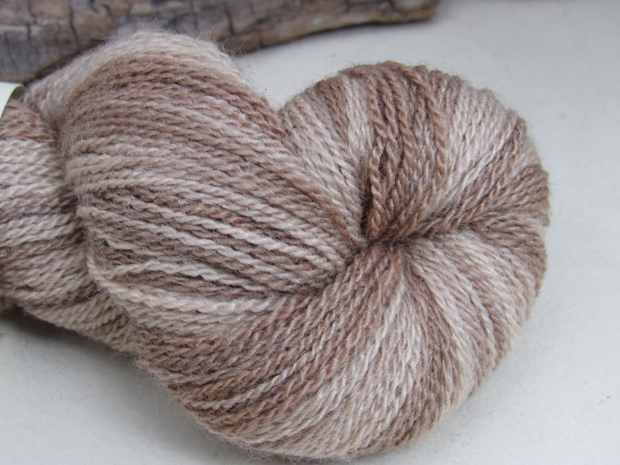 50g Walnut Space Dyed Laceweight Yarn