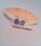 Blue Faux Druzy Lever Back Earrings, Gift for Her, Faux Druzy Earrings, Earrings - Image 1