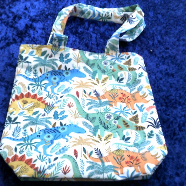 Dinosaurs & Foliage Fabric Bag