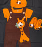 Handmade Giraffe Crochet Baby Set – 4-Piece Outfit