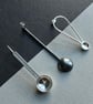 Sterling silver SINGLE statement earring. Spoon earring  - Image 4