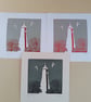 Limited edition reduction Linoprint the tall light 