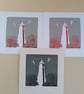 Limited edition reduction Linoprint the tall light  - Image 1