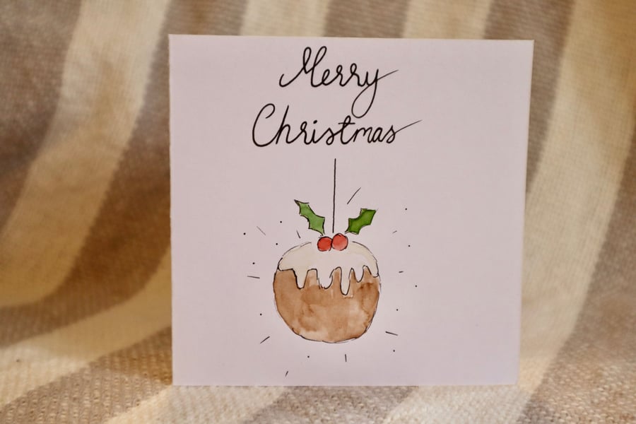 Merry Christmas pudding card