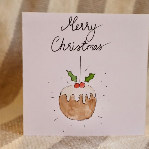 Merry Christmas pudding card