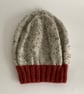 SLOUCH BEANIE hat . ' Riverside' . Soft , wool blend . Russet.  - Image 5